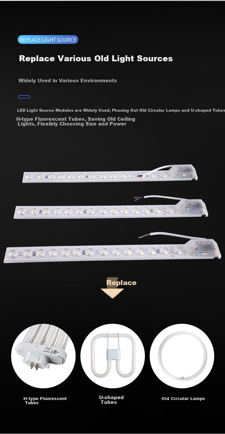 Foshanzhaoming (FSL) LED Light Core Strip Light Replacement Retrofit Ceiling Light for Bedroom And Living Room, Easy Installation Light Source Module, 17W Cool White 6500K Core A Model 3