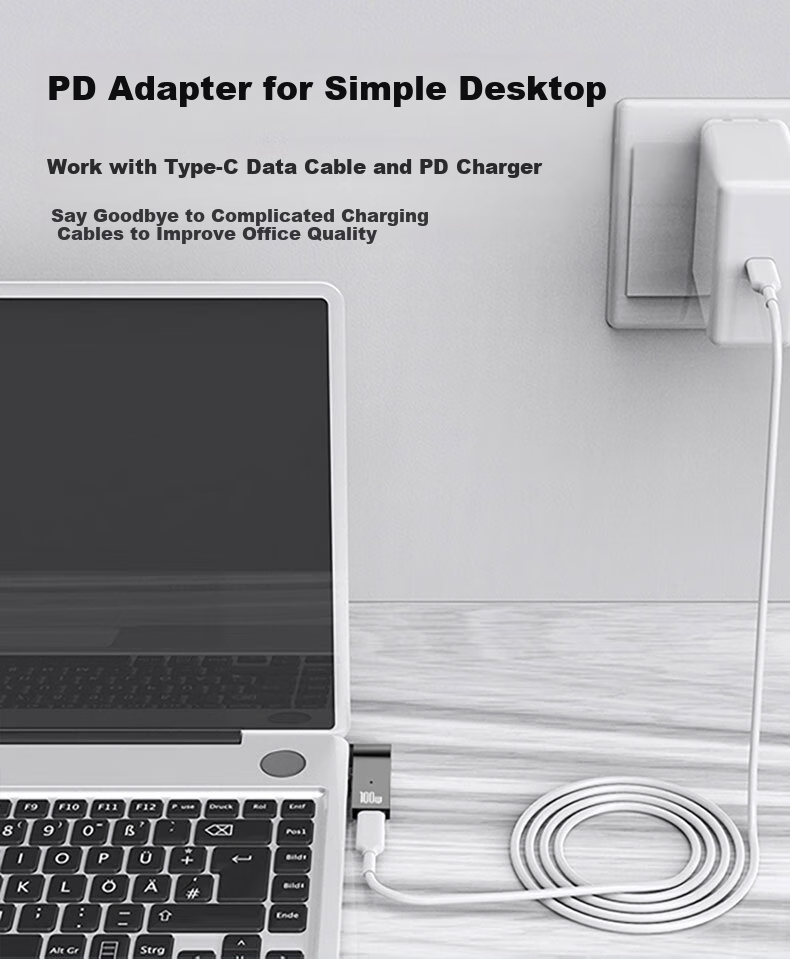 Delippo Laptop 100W Adapter, Type-C to 4.0*1.7mm, Compatible with Shenzhou, Youya, Mechanical Revolution, Lenovo, RedmiBook14/19V3.42A4.74A 3