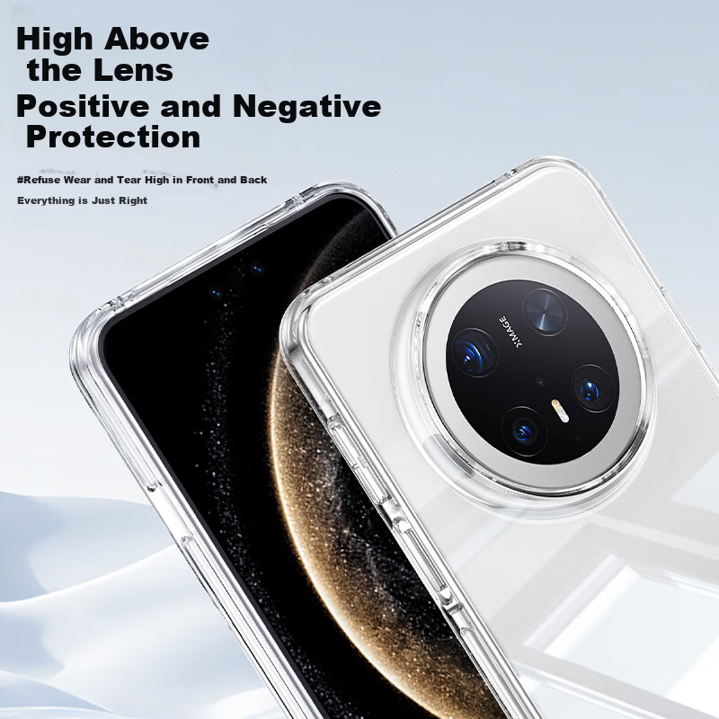 Чехол PISEN для Huawei Mate 70 Pro/Pro+, противоударный, ультратонкий, высокая прозрачность, защита от отпечатков пальцев, прозрачный