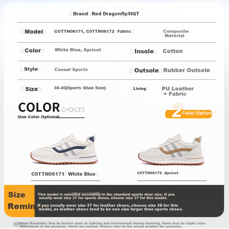 RED DRAGONFLY Casual Shoes for Women, Leather Upper White Sneakers, Retro Women's Shoes, Sports Shoes for Women, Trendy Instagram-Style Training Shoes for Women C0TTN06172 4