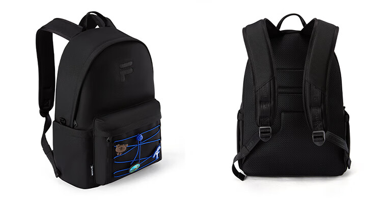 FILA FUSION Trendy Couple Colorful Backpack Summer Fashion Versatile Shoulder Bag 8
