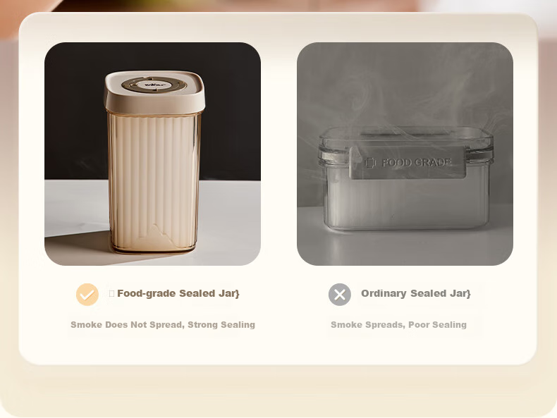 Bear Airtight Container, Multi-Grain Storage Box, Plastic Jar for Snacks, Dried Goods, Tea Leaves, 850ml Sealed Container 7