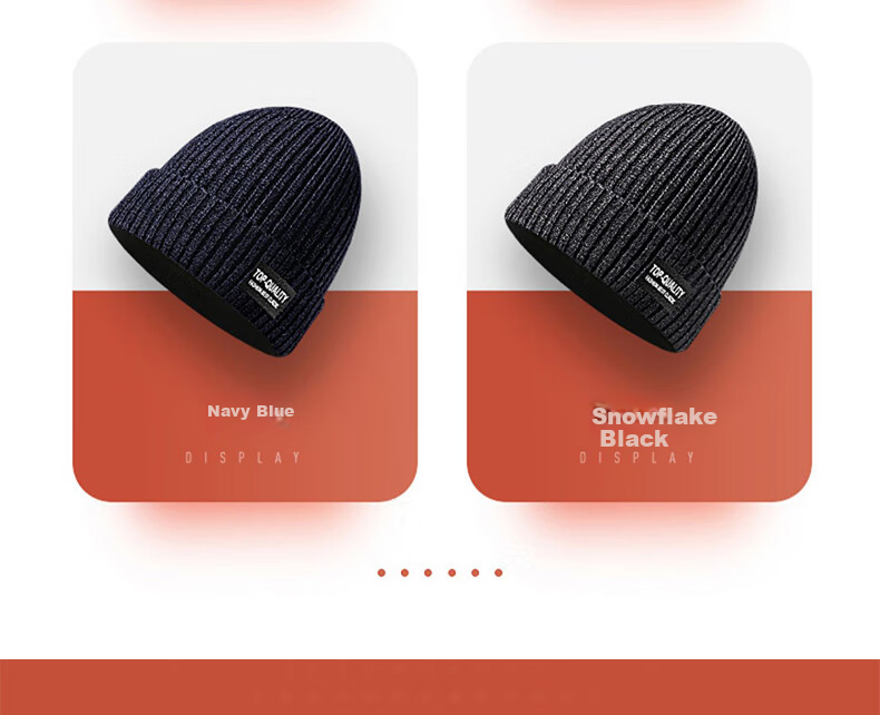 RED DRAGONFLY Hat for Men, Winter Season, Middle-Aged And Elderly, Grandfathers And Fathers, Cold Protection, Warmth, Windproof, Fleece-Lined, Thickened, Knitted Woolen Cap for The Elderly 3