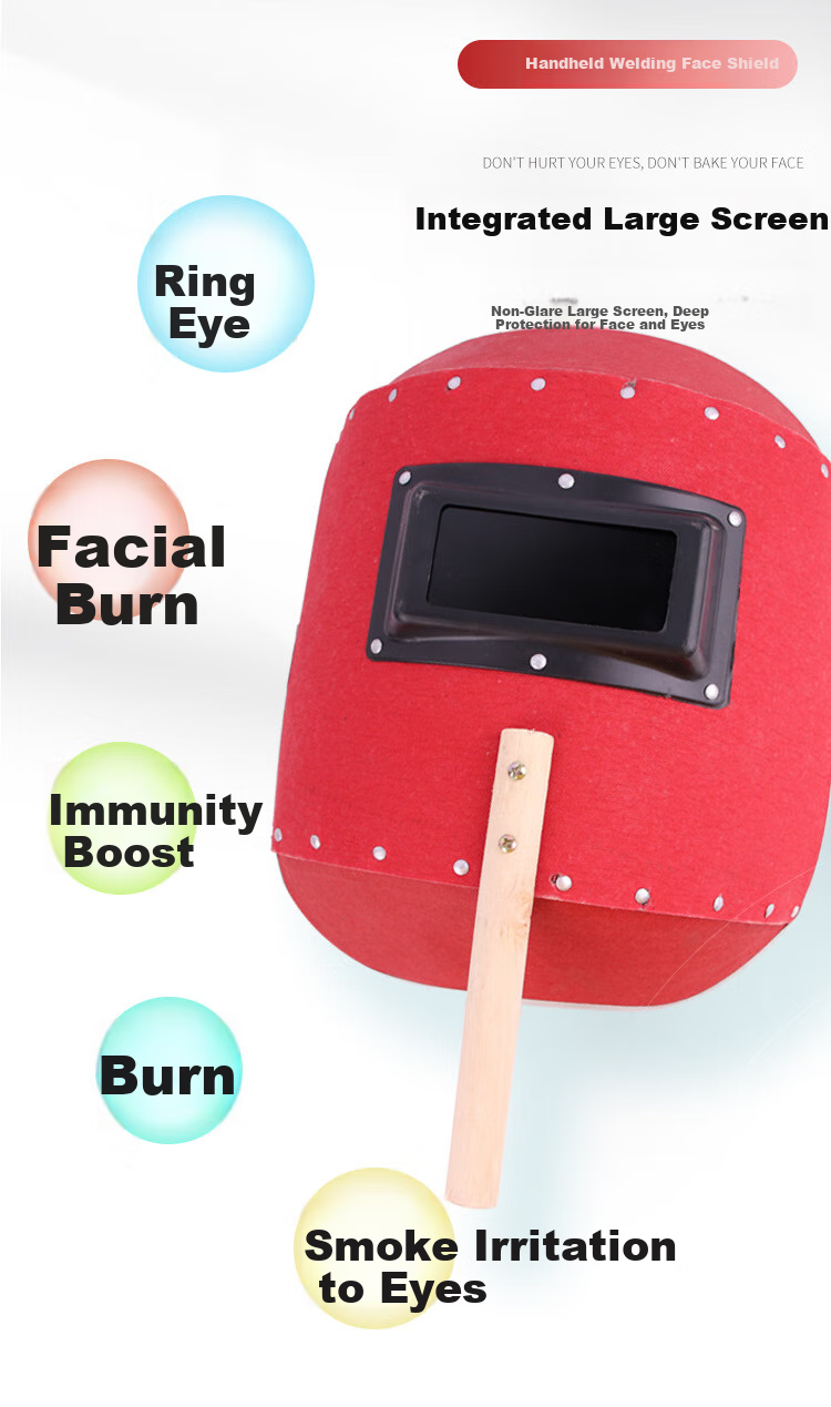 Andatong Welding Protective Mask, Anti-Splatter Pressure-Resistant Mask, Red Steel Paper Mask, Semi-Automatic Handheld Welding Mask [Beijing Warehouse Fast Delivery] External Welding Mask 4