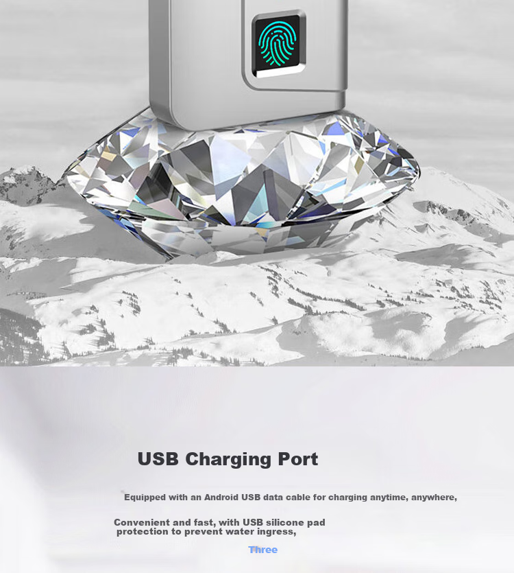 Dipuer Fingerprint Smart Padlock for Home Indoor Security, Electronic Smart Lock for Main Door with Password Lock 6