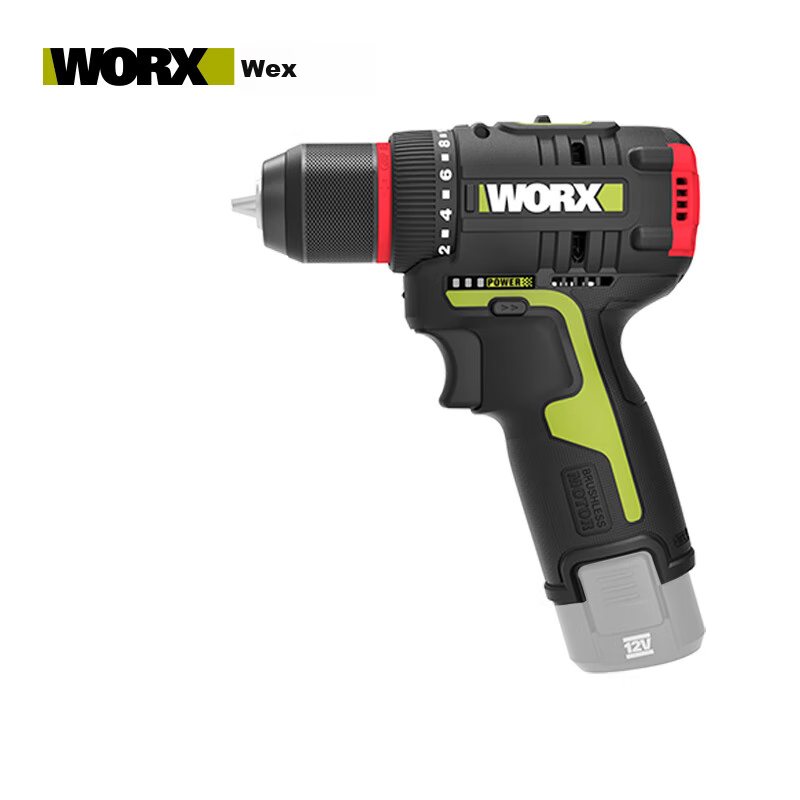 Аккумуляторная дрель WORX 12В WU130X.9, без аккумулятора и зарядного устройства, 40 Нм
