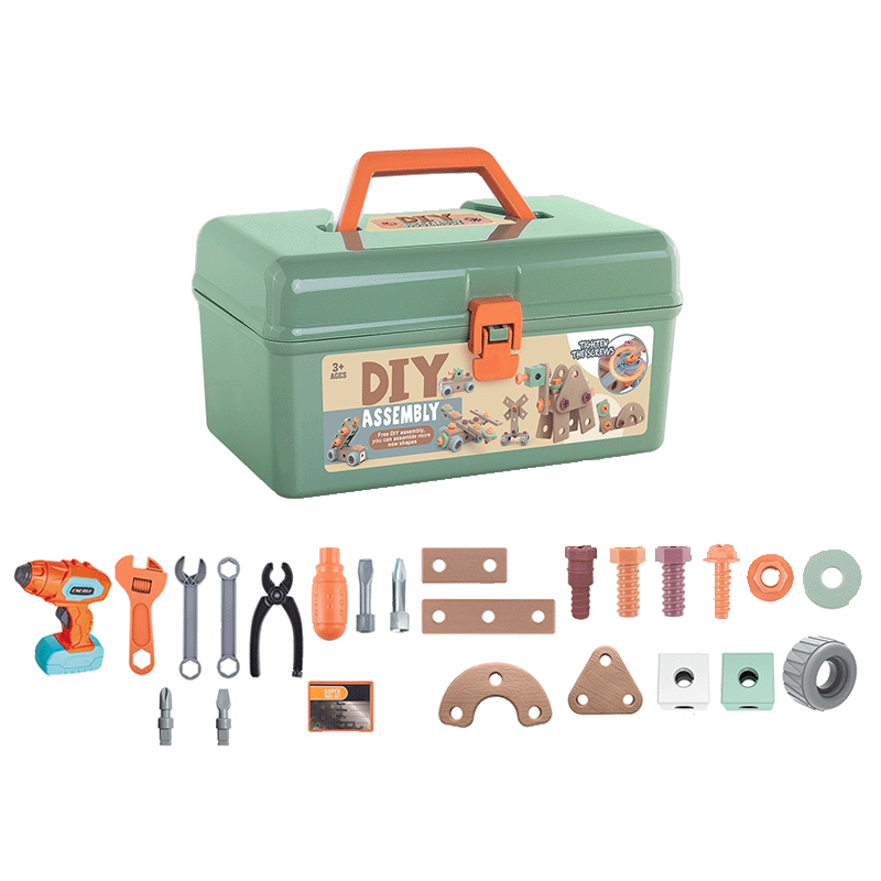 Anby Families Large Children's Educational Toy Screwdriver Toolbox Set, Electric Assembly Kit for Boys And Girls, Birthday Gift