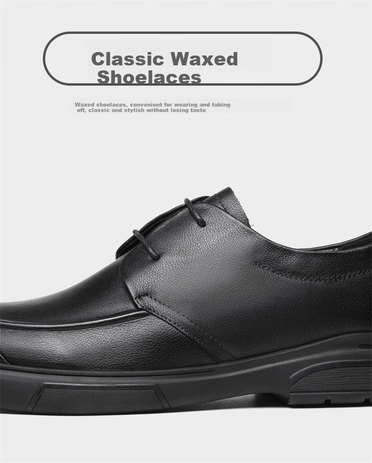 FAPAI Top-Grain Leather Men's Leather Shoes, Height-Increasing Shoes, Men's Business Casual Breathable Oxford Shoes, Derby Shoes, Men's Leather Shoes, Size 43 4