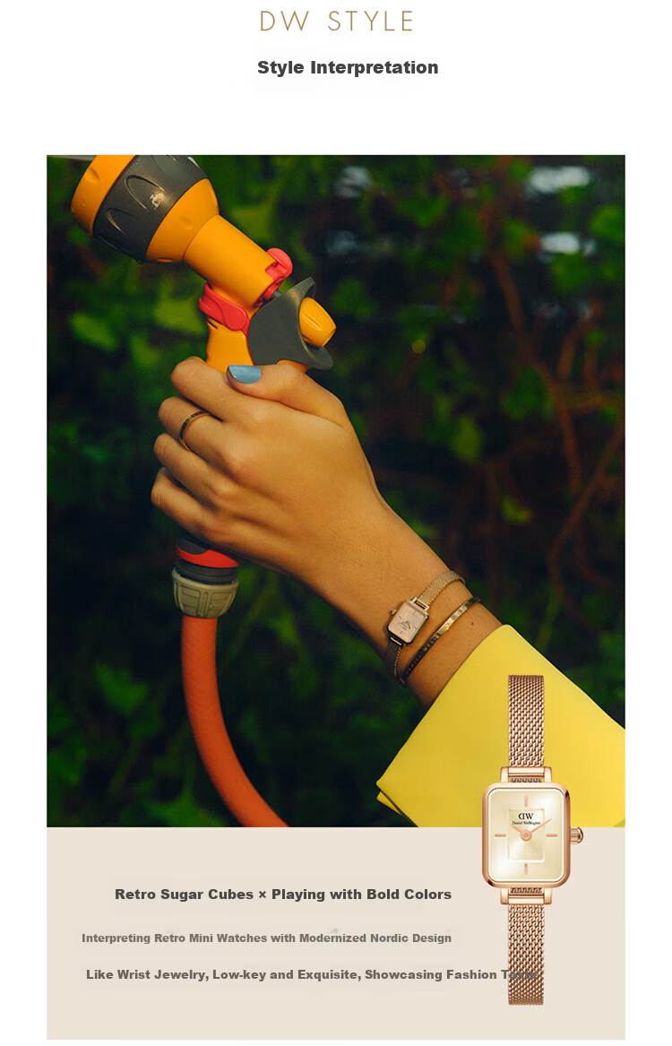 DanielWellington [Same As Masi Chun] DW Women's Watch, Retro Small Sugar Cube Light Luxury, Birthday Gift for Girlfriend, DW651 8