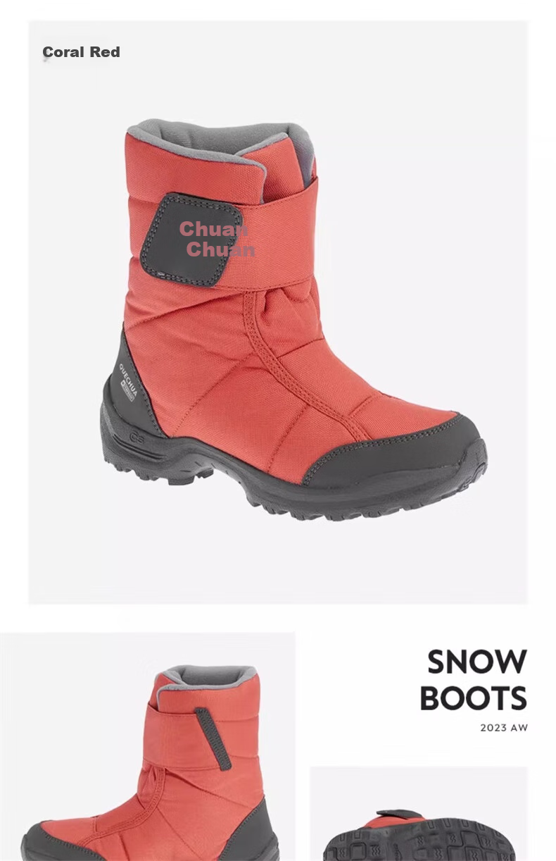 DECATHLON SH100 Children's Snow Boots, Thickened, Warm, Waterproof, Non-Slip, for Hiking And Mountaineering, Cotton Boots, Size 32-43, 4029 16