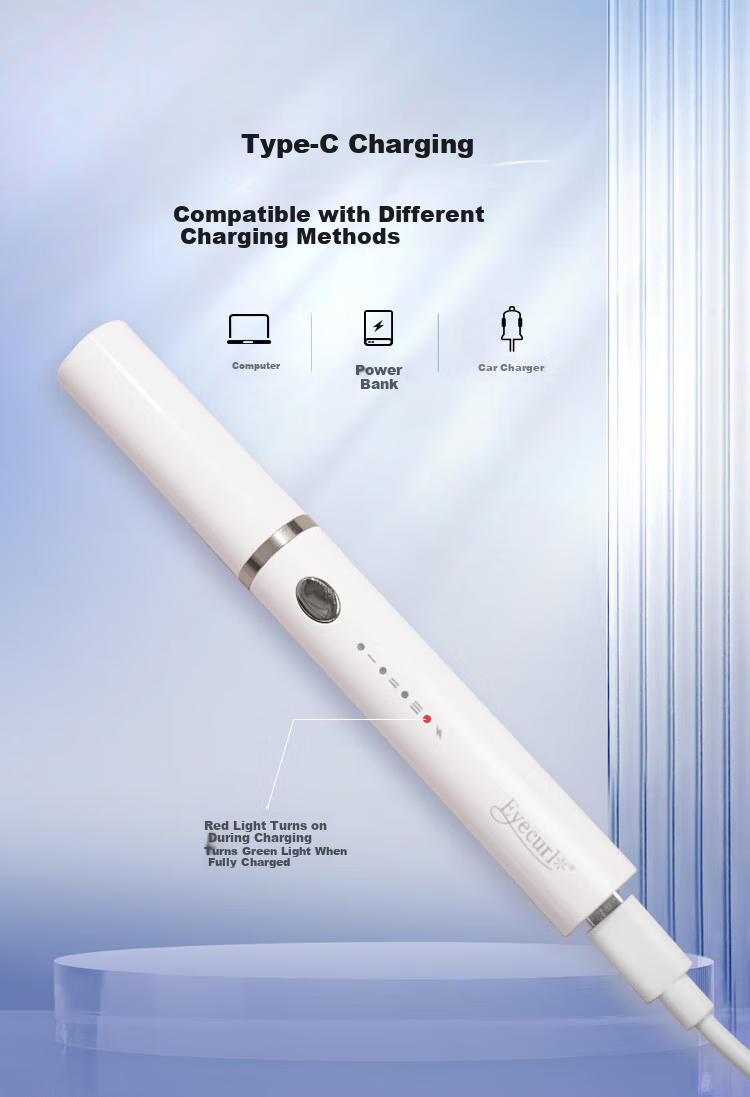 Eyecurl Pink Electric Curling Iron for Eyelashes, Rechargeable Eyelash Curler, Long-Lasting Shaping Tool for Beginners 9