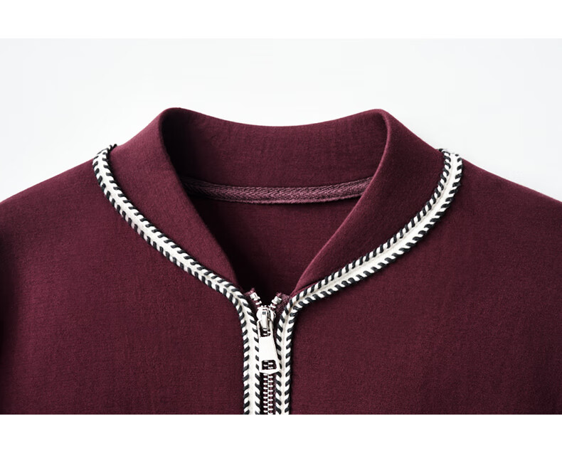 YANYEE Short Elegant Jacket for Women, 2025 Early Spring Commute Simple Versatile Ladies Baseball Coat, Wine Red, M 10