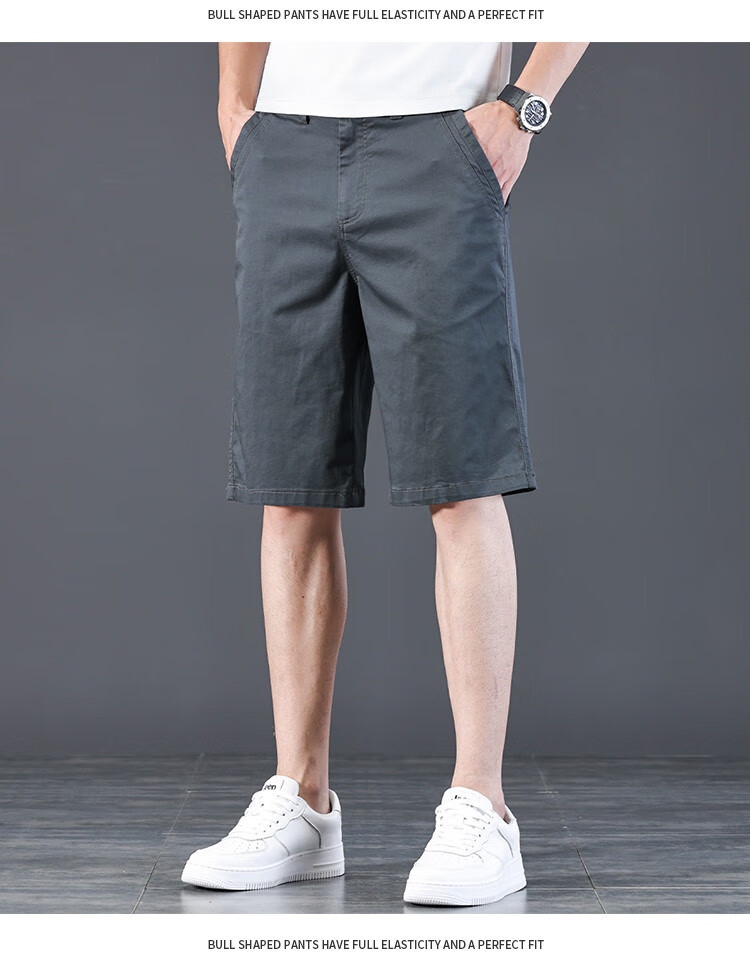 JEEP High-End Lightweight Five-Pocket Casual Shorts for Men, New Summer 2026 Business Loose Straight-Leg Mid-Length Pants for Me 13