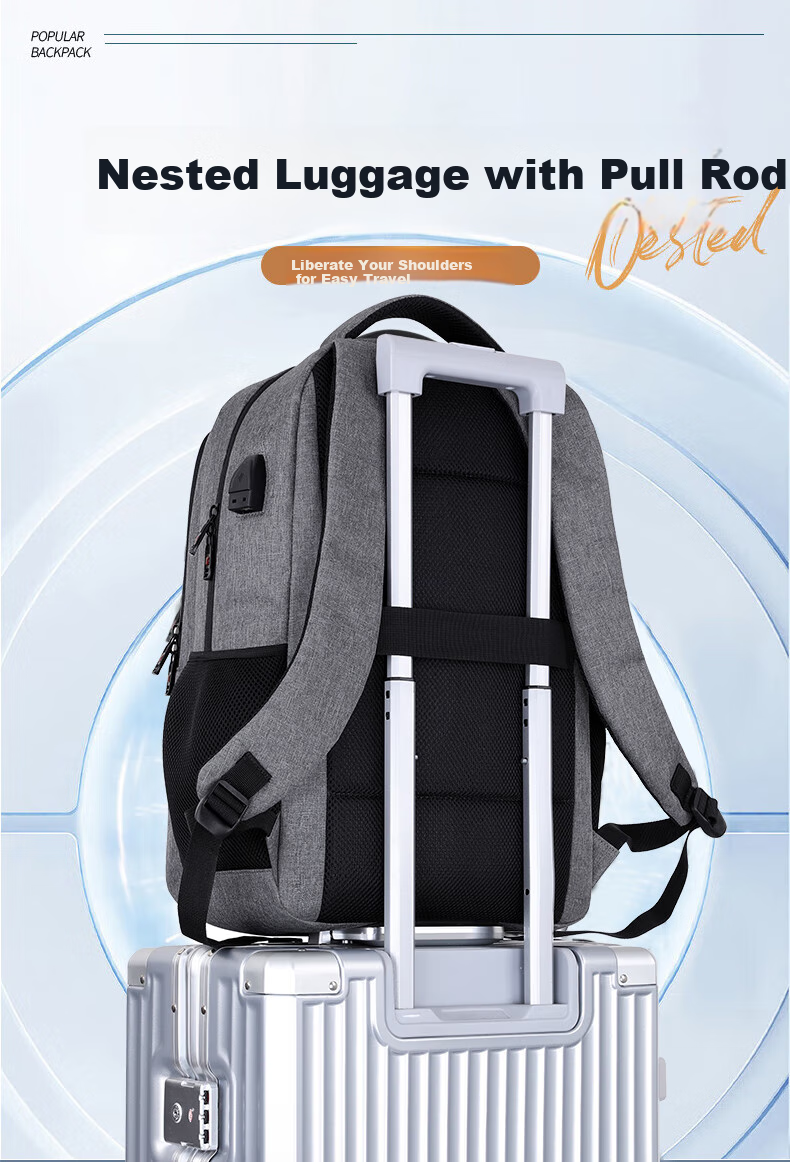 BRINCH Laptop Backpack, 17/18 Inch, Shockproof And Water-Resistant, for Business Trips, Travel, Commuting, Large Capacity 12