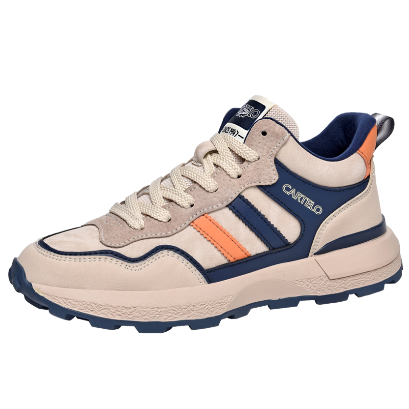 CARTELO Men's Shoes, Casual Sports, Autumn And Winter Outdoor Hiking, Travel, Commuting, Jogging, Soft Sole, Wear-Resistant, Retro Versatile New Style