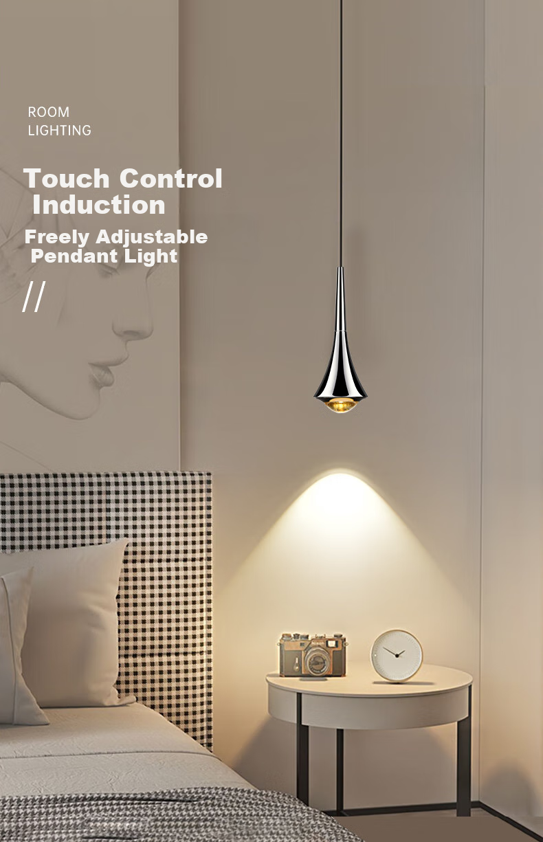Dengling Full Spectrum Bedside Pendant Light, Modern Minimalist Bedroom Luxurious Touch Sensor Light for Living Room And Entryway 1