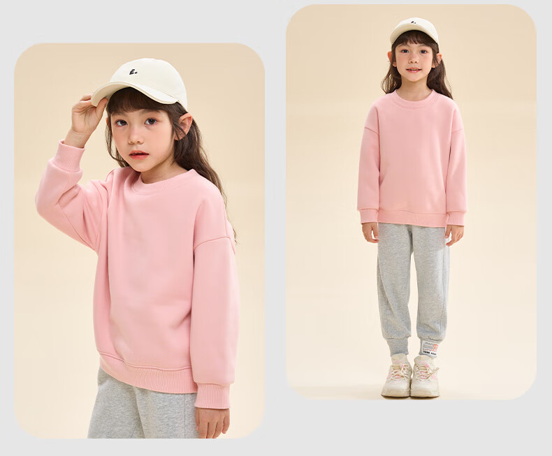 Baleno Boys' Spring And Autumn Outfit, 2024 Style, Older Boys' Cool Casual Round Neck Sweatshirt, Children's Autumn Sportswear, Two-Piece Set 9