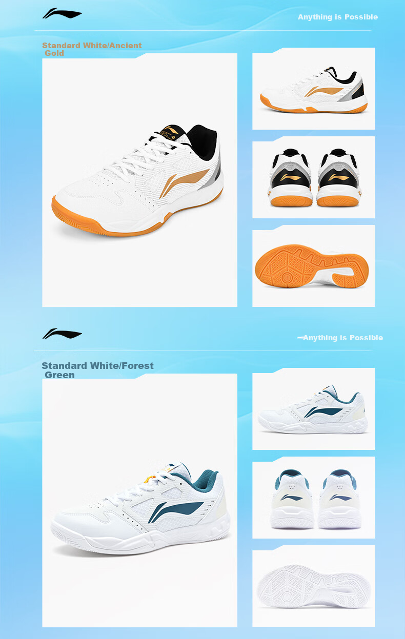 Li-Ning Badminton Shoes, Unisex Lightning Hero Professional Competition Training Sports Shoes, Non-Slip Wear-Resistant Invincible Foot Feel 7