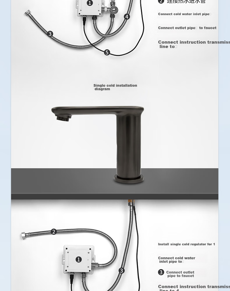 Interhasa! C2095 Hot And Cold Automatic Sensor Faucet, Brass Bathroom Tap, Smart Sink And Washbasin Sensor 13