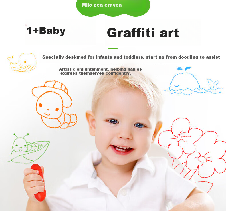 MiDeer Art Oil Pastels for Professional Drawing And Coloring, Clean-Handed Oil-Based Crayons, Pea-Shaped Colored Pencils, 8 Colors, Children's Art Education Tools 3