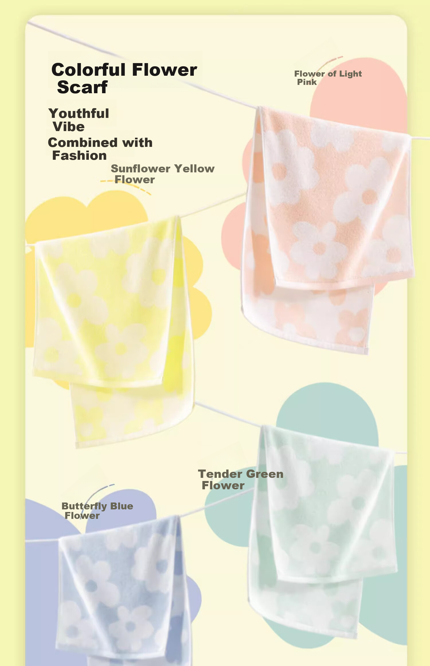 Grace Floral Cotton Towel, Pure Cotton Face Cloth, Absorbent All-Cotton Household Adult Face Towel for Men And Women, Sports Towel, Green + Yellow 12