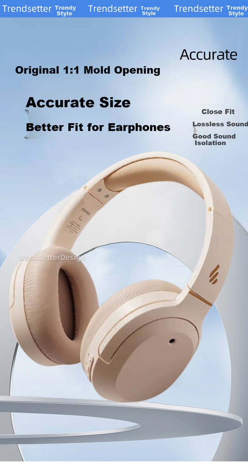 Trendsetter Suitable for Edifier W820NB, Freepro Dual Gold Label K820NC Headphones, Ear Covers, Over-Ear Headphones Leather Covers, Foam Protective Covers 5