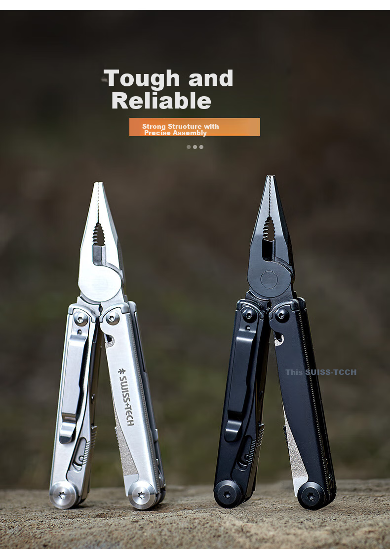 SHEFFIELD Swiss Technology Outdoor Multi-Functional Combination Tool Pliers, Folding Scissors, EDC Survival Equipment, Multi-Purpose Tool Pliers 4
