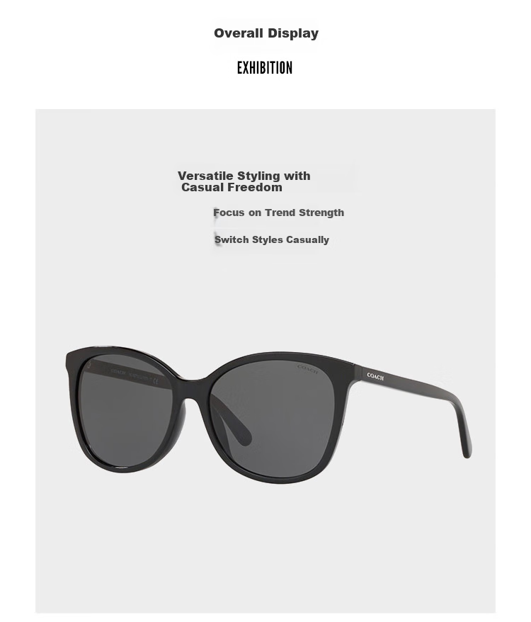 COACH Sunglasses, Trendy Eyewear, Square Full-Frame Elegant And Stylish Women's Sunglasses, Gift, 0HC8271U Official Authentic Product 3
