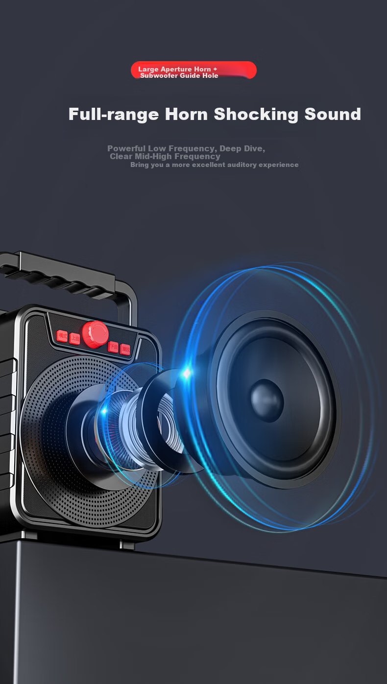 Aigo T51 Pro Bluetooth Speaker Portable Handheld Wireless Outdoor Square Dance Speaker Loudspeaker Small Home Subwoofer Amplifier Street Vending Payment Player 2