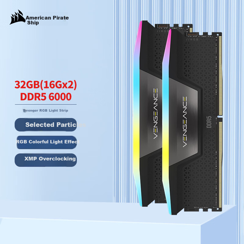 Оперативная память USCORSAIR Vengeance RGB DDR5 32GB (2x16GB) 6000MHz