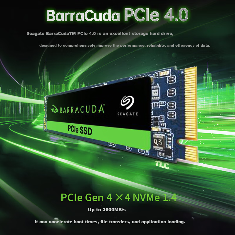 SEAGATE 500GB SSD Solid State Drive, M.2 Interface (NVMe Protocol PCIe4.0×4), Industry And Gaming-Specific TLC Particles, SEAGATE Ku Yu PCIe 4.0