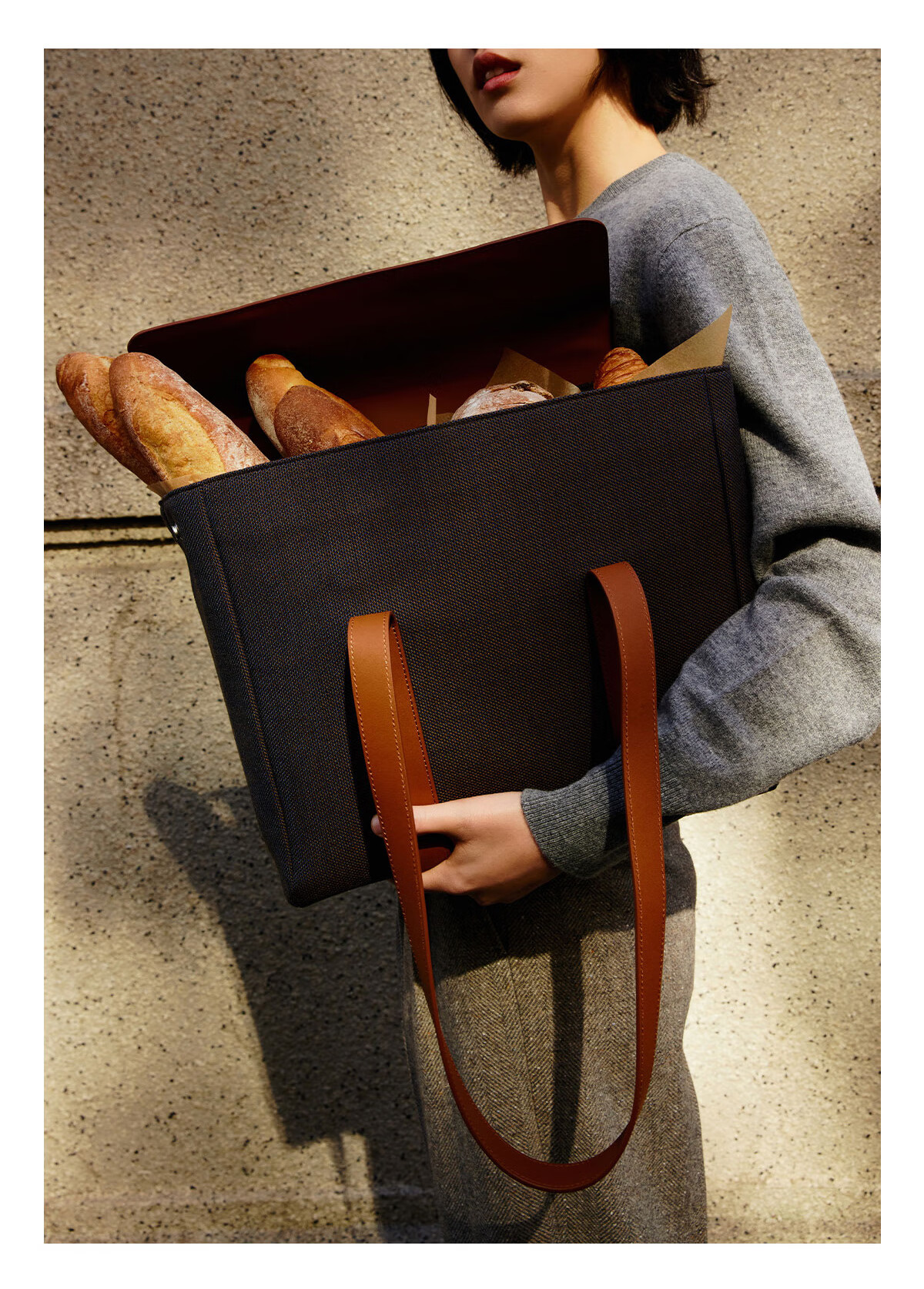 ITO "Celebrity Style" PORCINI TOTE Bag, Apricot Red 14L Luxury Shoulder Bag, High-Value Tote Bag for Wome 8