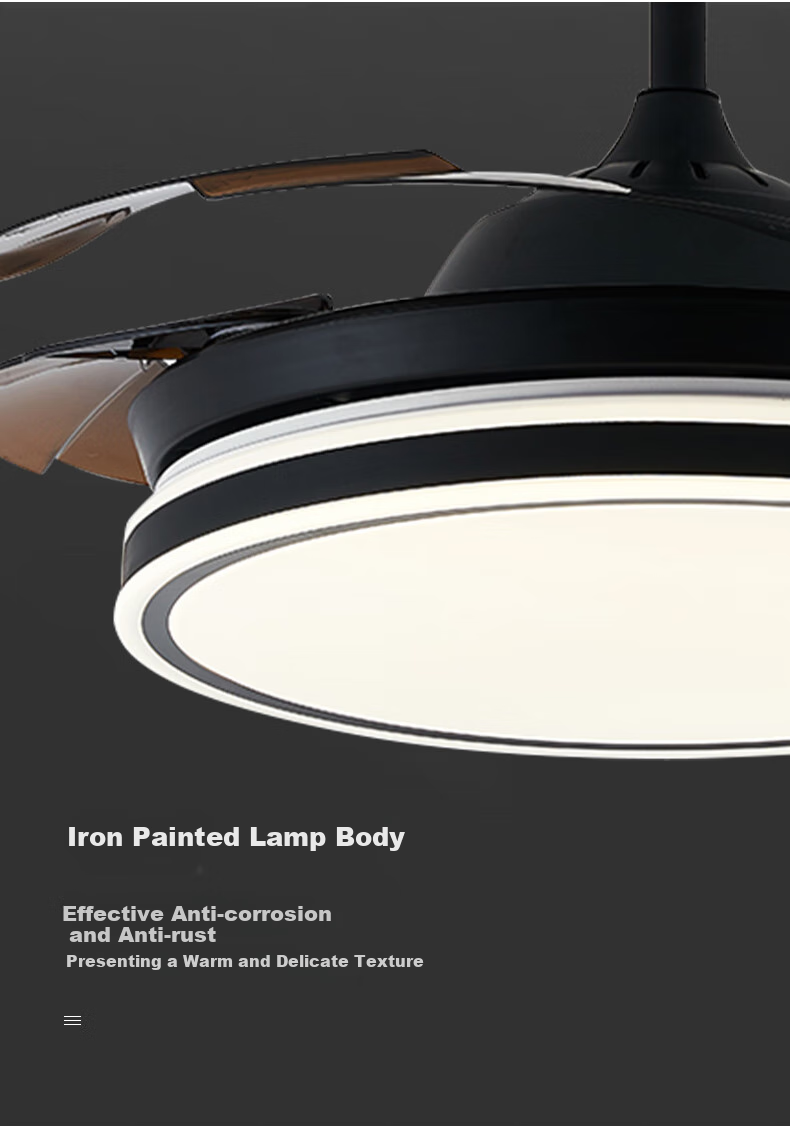 HD LED Ceiling Fan Light for Bedroom, Dining Room, Zhongshan Lighting, 26 New Models, Timer, Remote Control, Installation Included 21