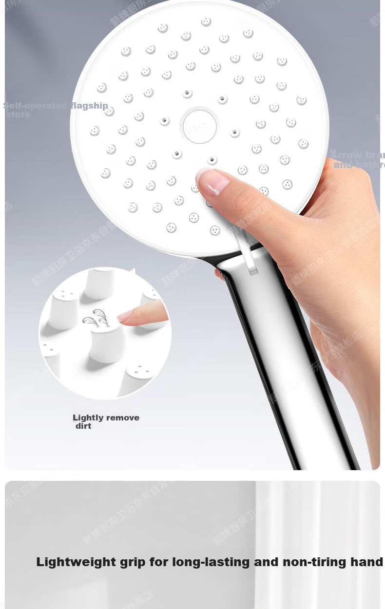 ARROW Handheld Shower Head, Bathroom Spray Nozzle, 3 Water Settings, Shower Single Head, Shower Sprayer 10