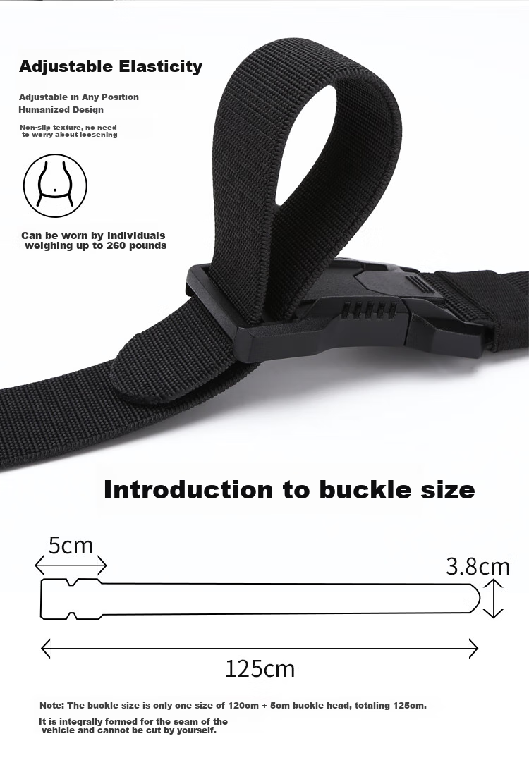 Gugeti Men's Leather Belt, Casual Trouser Belt, Outdoor Sports Military Training Tactical Woven Elastic Waistband, Father's Day Gift 6