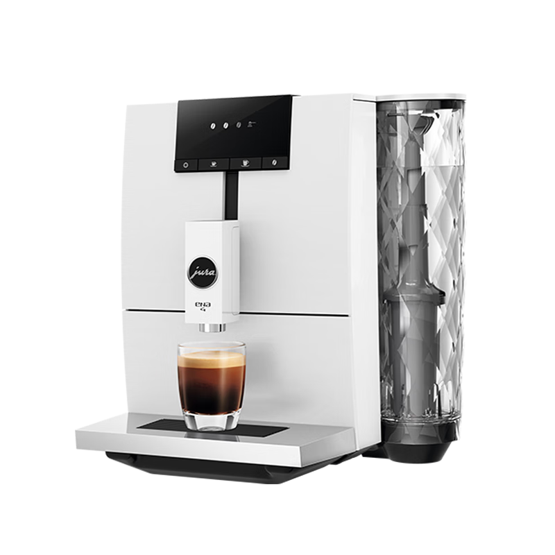 Jura Fully Automatic Italian-Style Coffee Grinder And Machine, European Import for Home And Office Use, Ultra-Thin Body Design, Upgraded Yuenai 4 White Versio