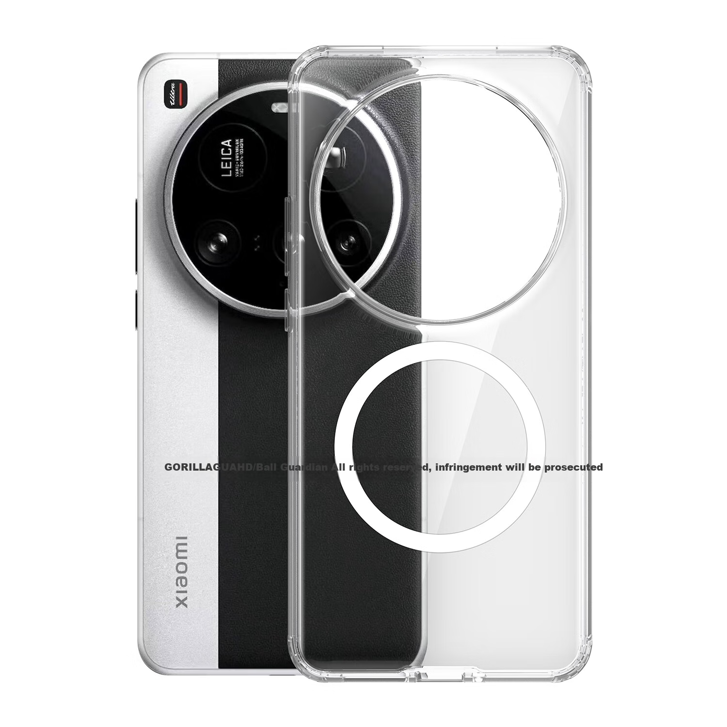 猩球卫士高级感透明保护壳适用小米15Ultra磁吸晶透手机壳全包软边Xiaomi防摔硅胶套简约时尚外壳可挂绳链