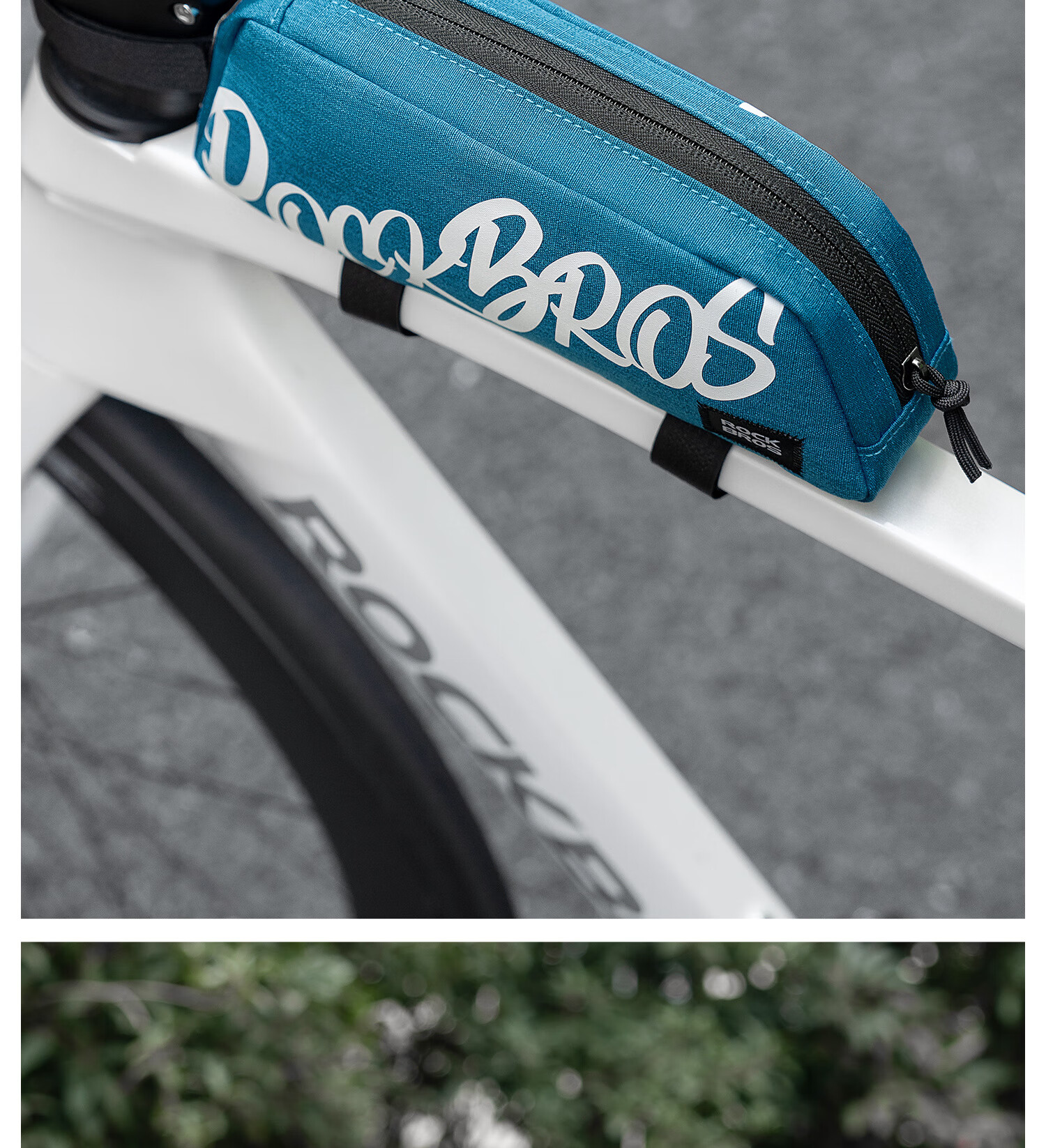 ROCKBROS Bicycle Front Frame Bag Top Tube Bag Crossbar Bag Phone Bag Mountain Road Bike Head Tube Bag Black 14