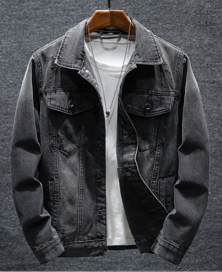 Zengzhi [2026 Spring And Autumn New Arrival] Men's Denim Jacket, Large Size, Casual Workwear Menswear 2