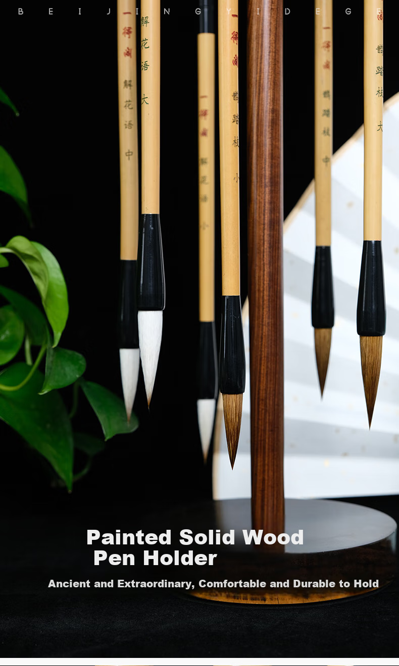 [Lowest Price Online] Yidege Calligraphy Brush Set with Mixed Hair, Wolf Hair, And Mixed Hair Brushes for Calligraphy Practice, Regular Script, Four Treasures of The Study, Ink, Paper, Inkstone, And Flower Language Calligraphy Kit (Large, Medium, Small Sizes) 4