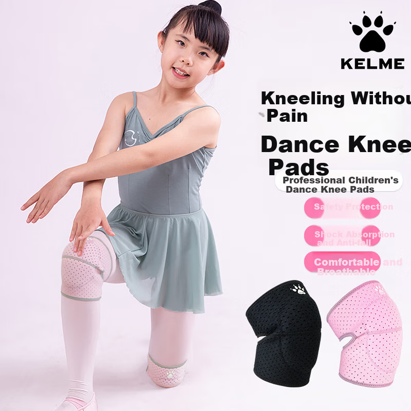 KELME Children's Dance Knee Pads for Girls And Boys, Professional Dance Knee Protection, Anti-Fall Protective Gear for Basketball And Sports Activities
