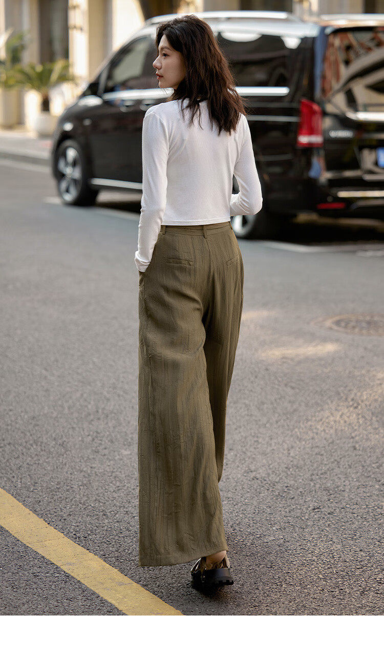 Dme [Lazily Casual Pants] Autumn Style, Relaxed Fit, Textured Design, Versatile Casual Pants for Wome 31