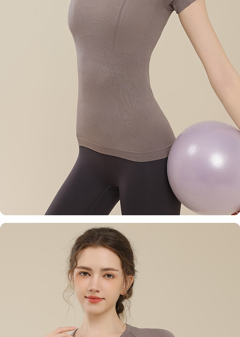 XUEXIMAN Women's Slim Fit Yoga Sports Short Sleeve Quick-Dry T-Shirt Summer Running Pilates Fitness Training Top 12