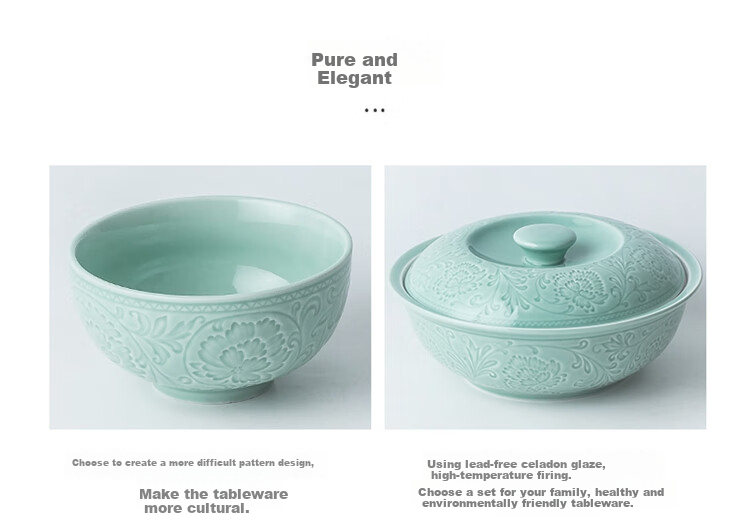 Sushitaoci | Set of Tableware with Annual Rings, Simple 21-Piece Ceramic Plates And Bowls Gift Box, Jiamei Series 7