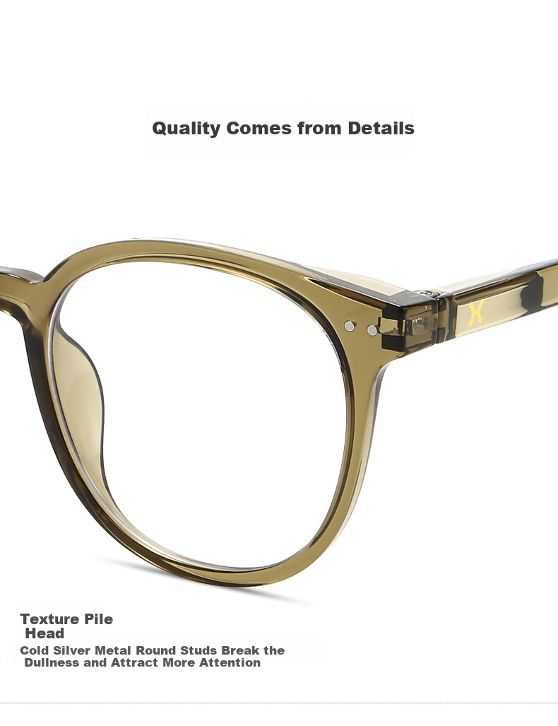 LOHO Ultra-Light Round Frame Glasses for Women, Suitable for Myopia, Cold Tea Color, Face-Slimming Effect, Bare Face Look, Blue Light Blocking, Frame with Prescription Zeiss Lenses 8