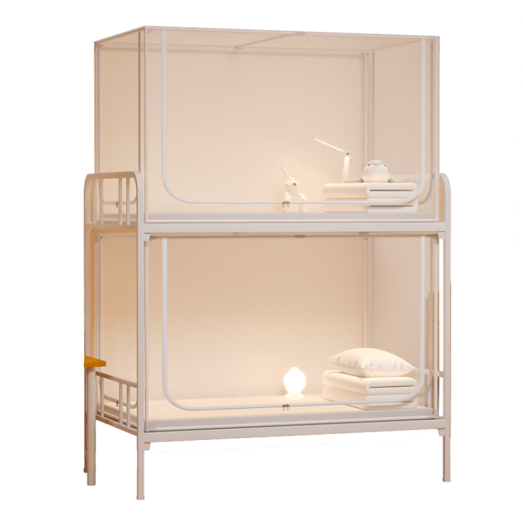 Lanwuxian Middle And High School Student Dormitory Mosquito Net, Universal Mosquito Net Frame for Bunk Beds, 0.9m Single Door with Dust-Proof Top
