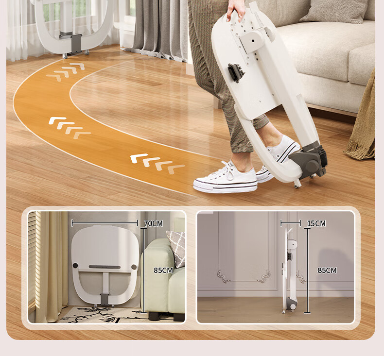 JOYSEEKER Standing Adjustable Height Desk, Foldable Laptop Table, Workstation, Movable Desk, Sofa Table 25