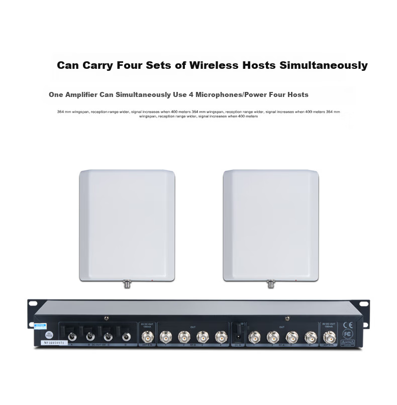 SHILE Wireless Microphone Signal Booster, Professional Microphone Antenna Extension Long-Distance Amplifier, SH-100 Wireless Signal Amplifier 3