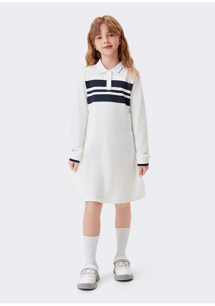 Navigare Girls' Dress, Children's Skirt, Student Long Dress, Classic Versatile Comfortable Ballfield Elite Deep Blue 120 15