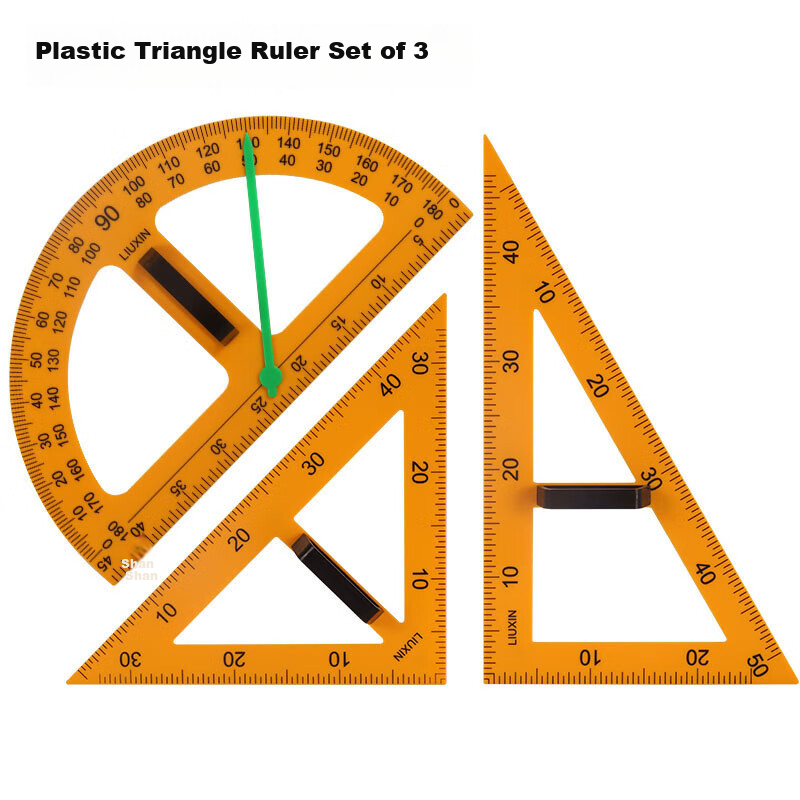 Liuxin Triangle Ruler Protractor Teaching Aid, Magnetic Math Tool for Elementary And Middle School Students, Stationery And Learning Supplies, Back-To Season And Teacher's Day Gift, Educational Kit Set for Gifting 7